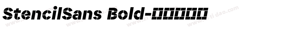 StencilSans Bold字体转换